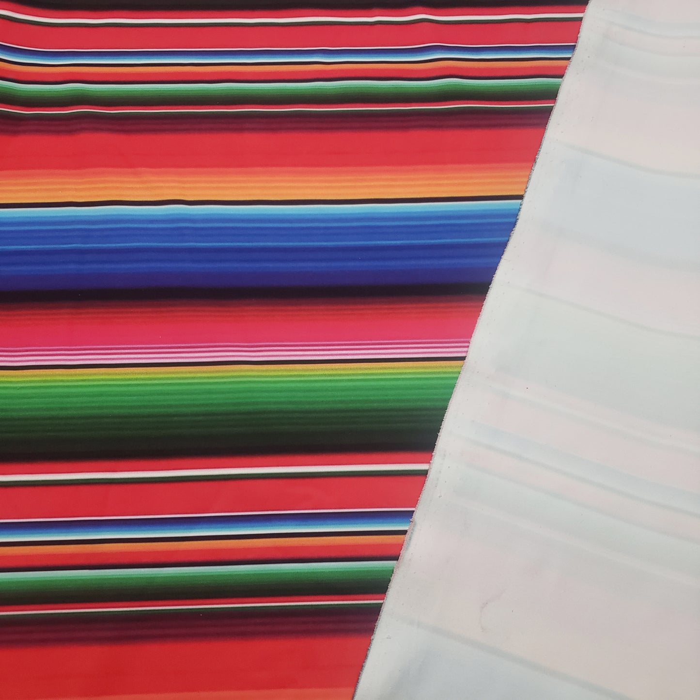 Colorful Mexican Sarape Stripes Print 4 Way Stretch Opaque Swimwear Nylon Spandex Fabric