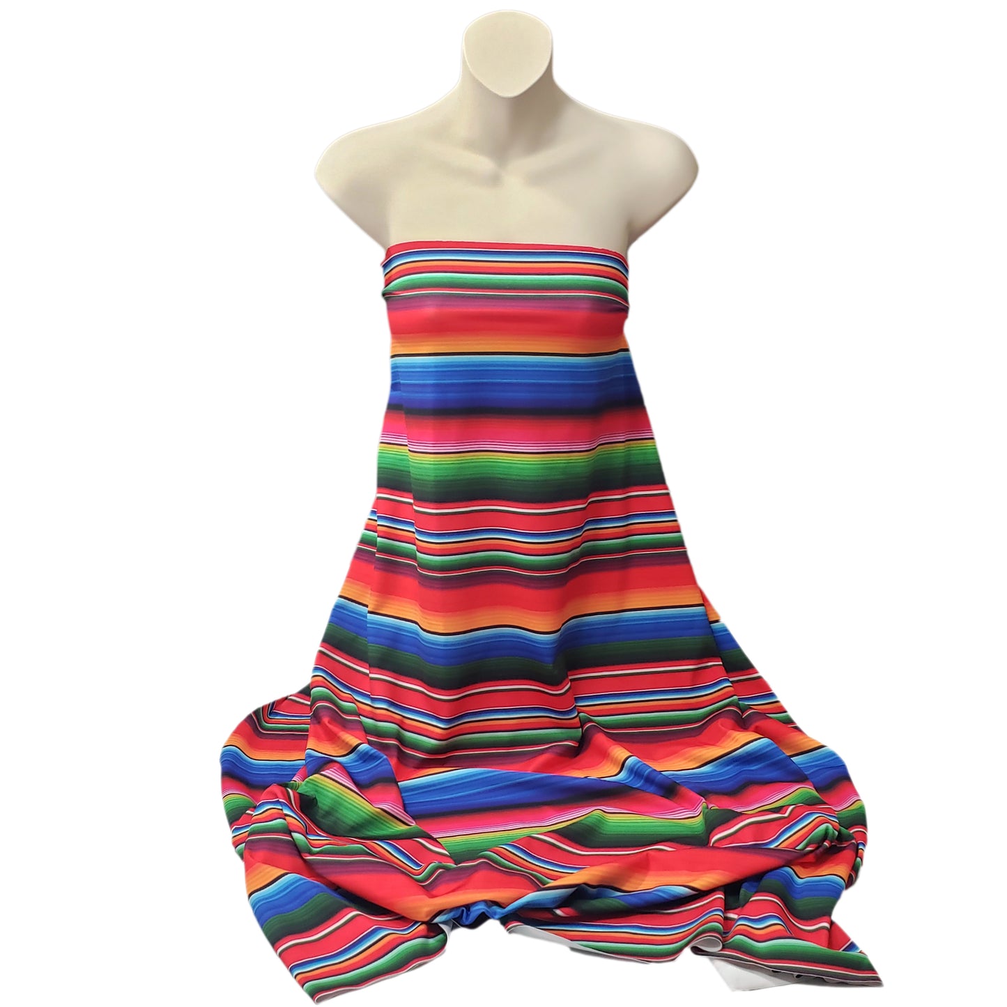 Colorful Mexican Sarape Stripes Print 4 Way Stretch Opaque Swimwear Nylon Spandex Fabric