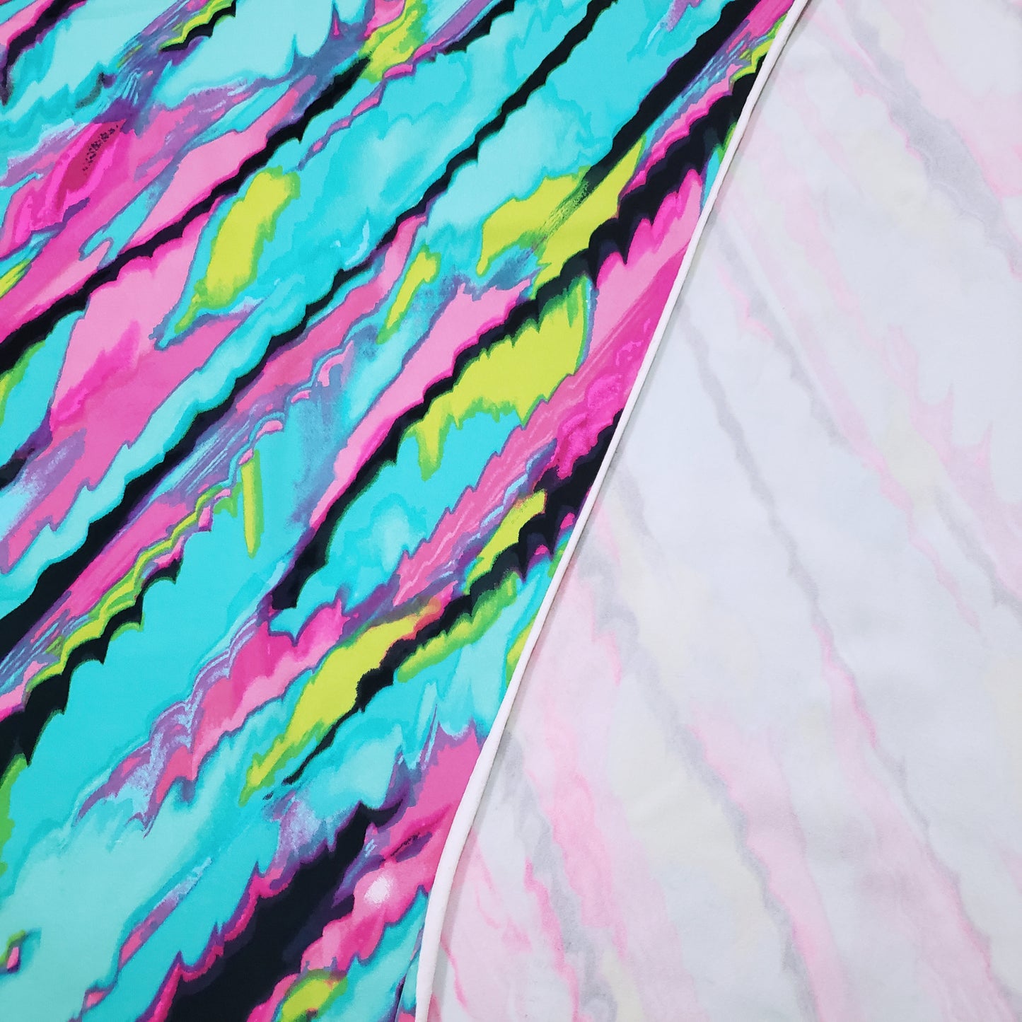 Vibrant Abstract Print Nylon Spandex Fabric