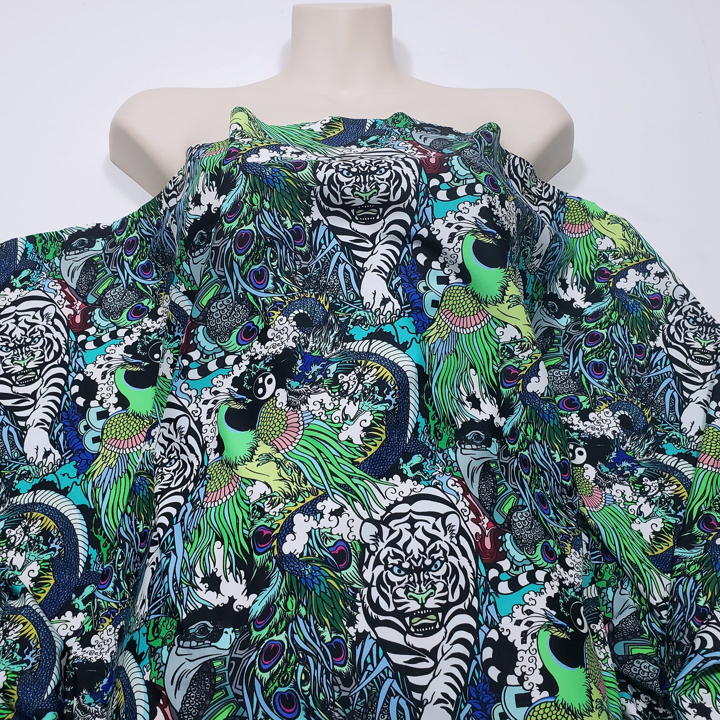 Chinese Supernatural Spirits 4-Way Stretch Nylon Spandex Fabric