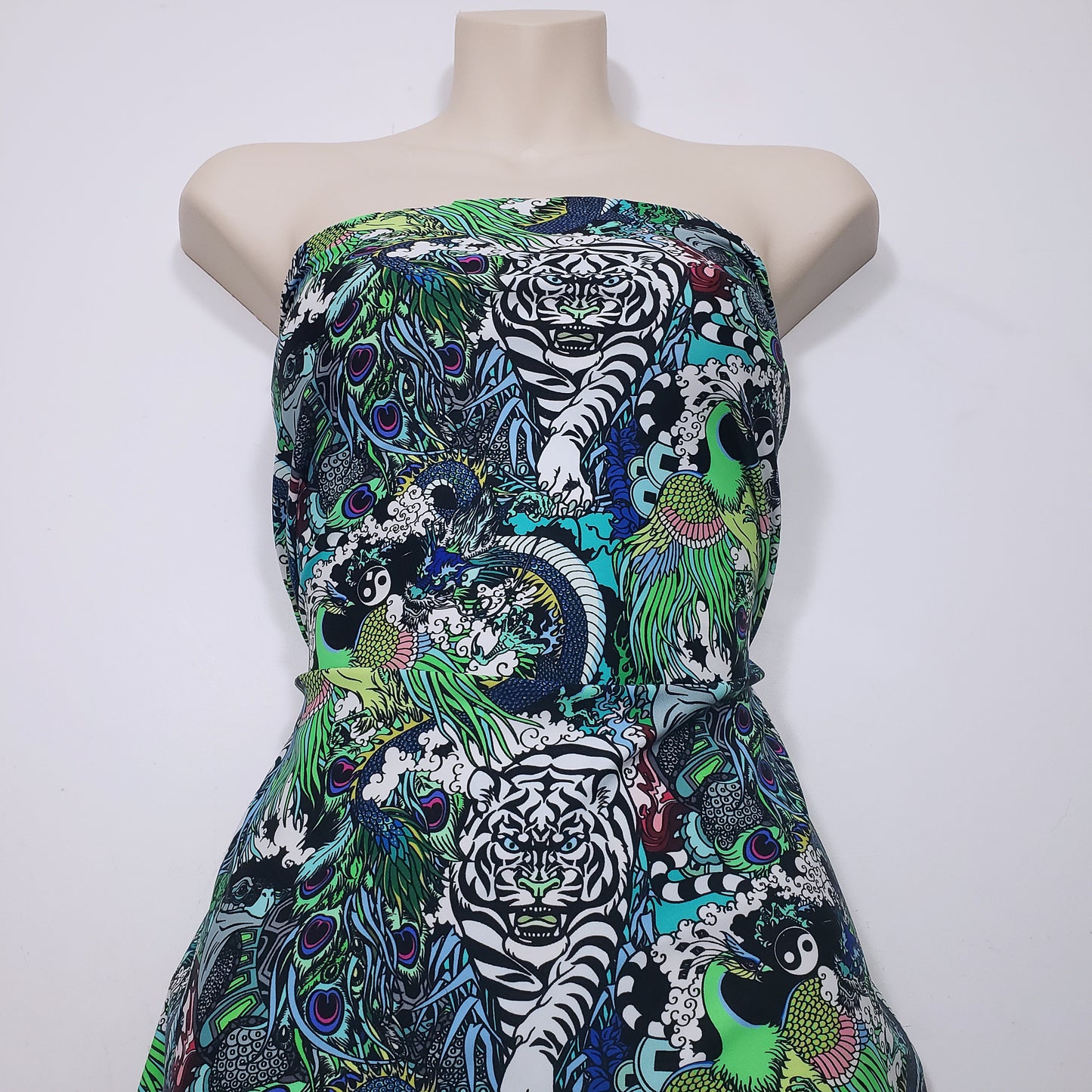 Chinese Supernatural Spirits 4-Way Stretch Nylon Spandex Fabric