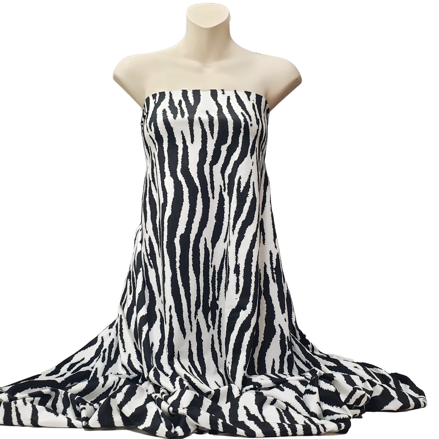 Bold Black & White Animal Print Nylon Spandex Fabric