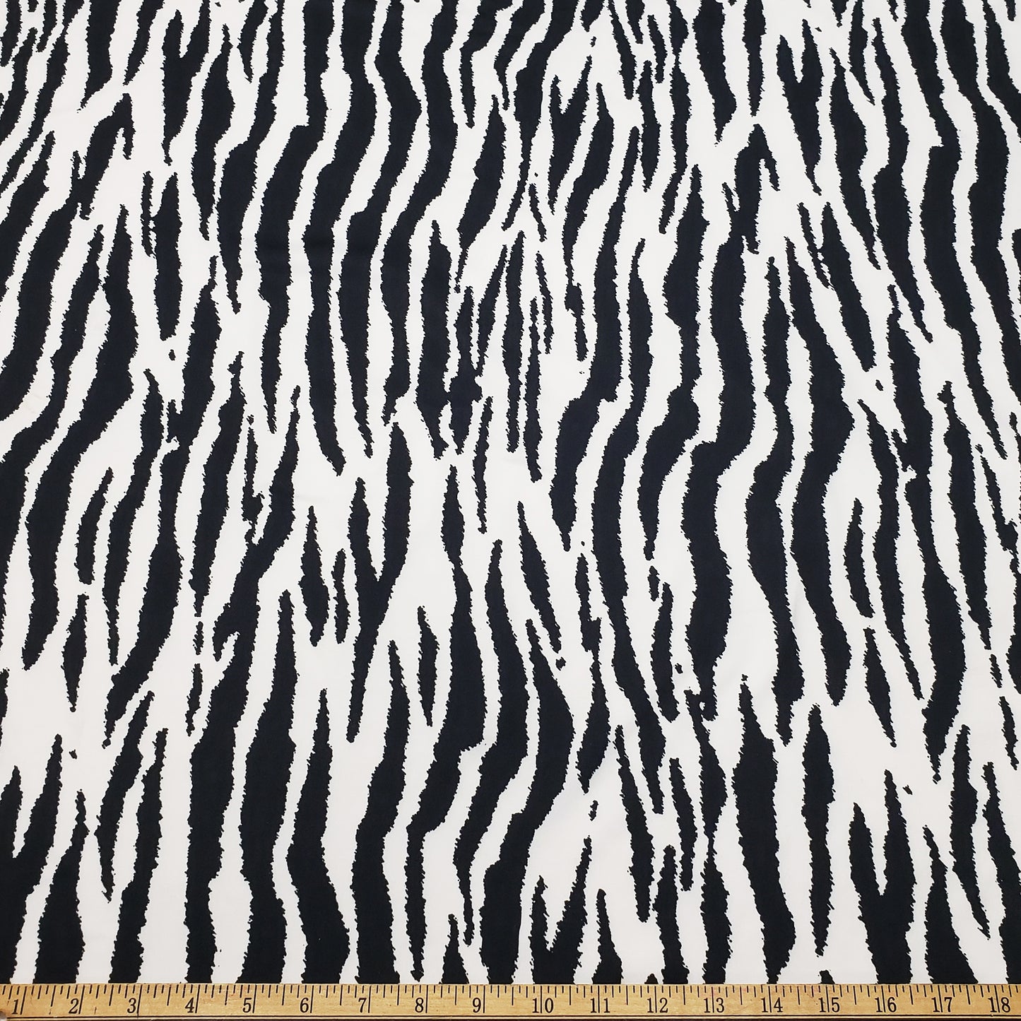 Bold Black & White Animal Print Nylon Spandex Fabric