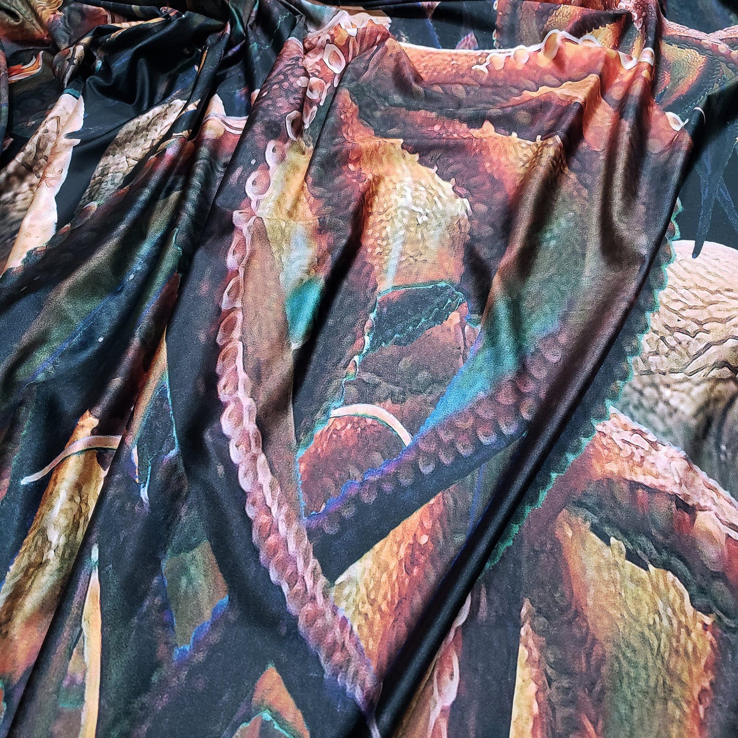 Jumbo Octopus Print 4-Way Stretch Poly Spandex Fabric – Bold Ocean Design