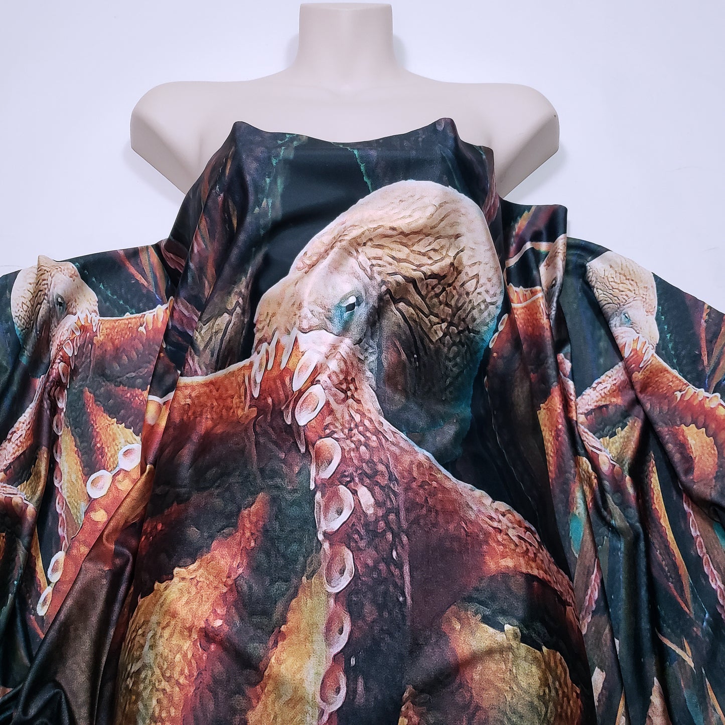 Jumbo Octopus Print 4-Way Stretch Poly Spandex Fabric – Bold Ocean Design