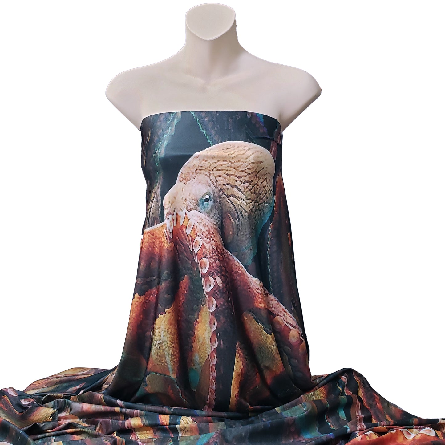 Jumbo Octopus Print 4-Way Stretch Poly Spandex Fabric – Bold Ocean Design