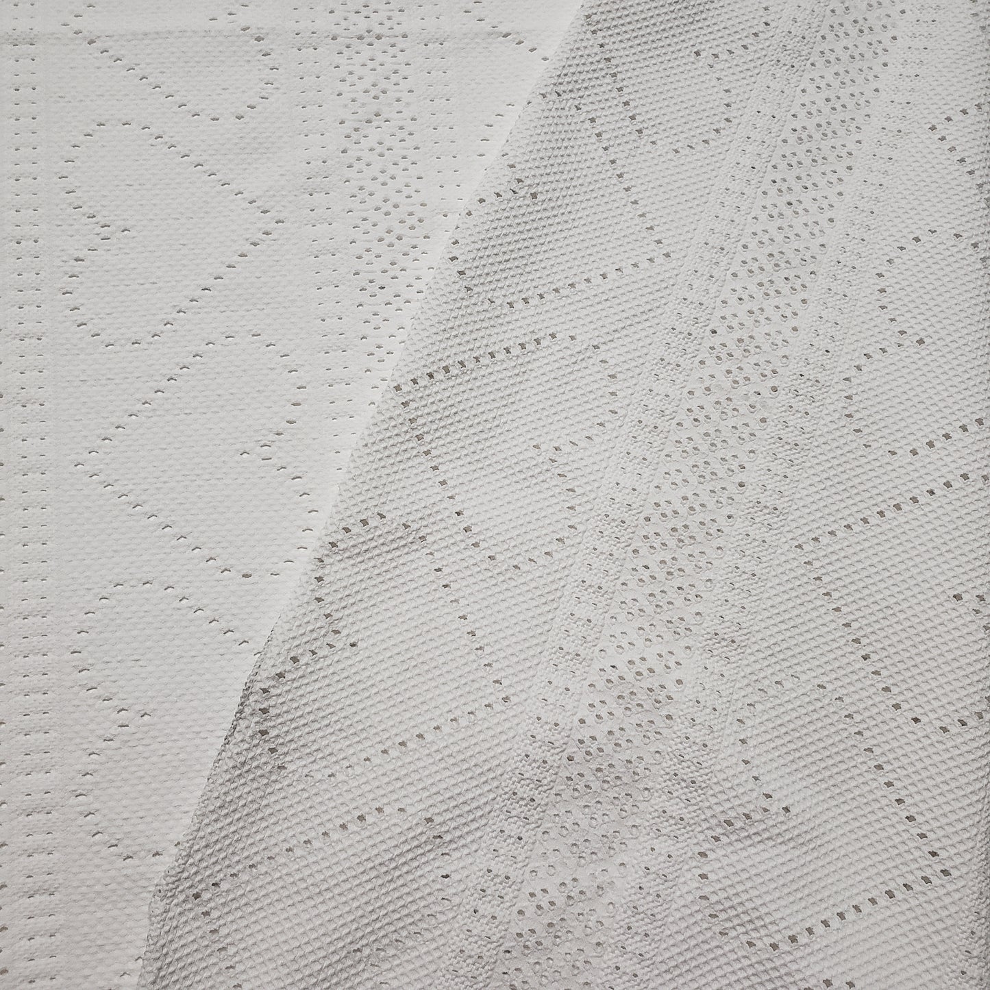 Off White Faux Crochet 4-Way Stretch Nylon Spandex Fabric