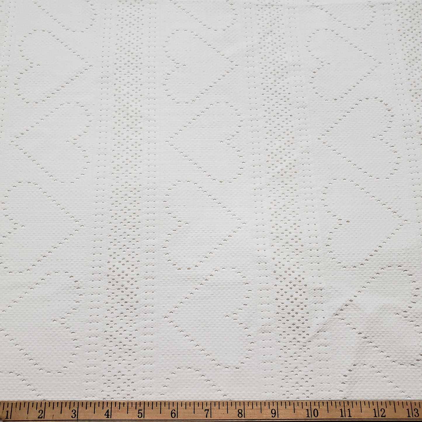 Off White Faux Crochet 4-Way Stretch Nylon Spandex Fabric