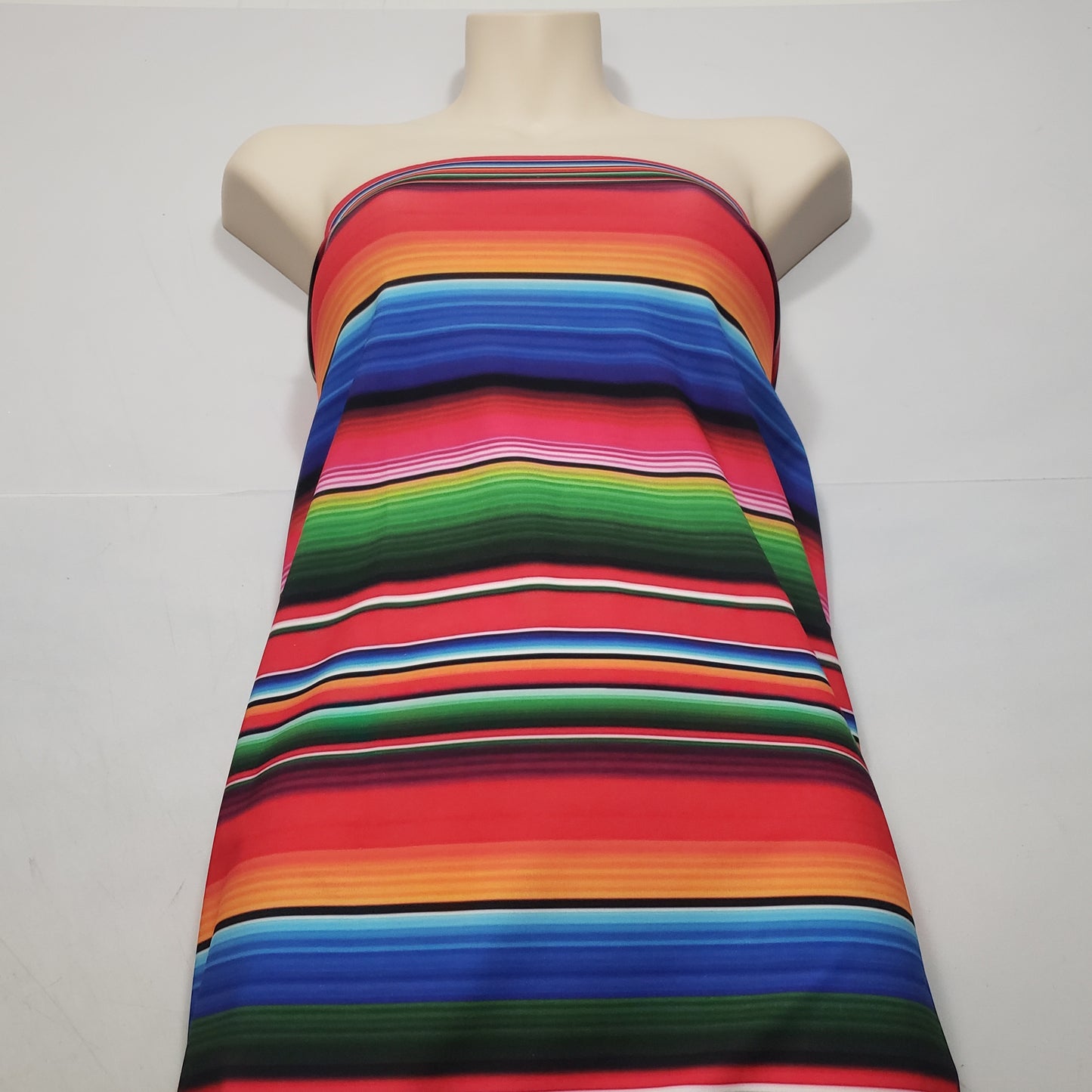 Colorful Mexican Sarape Stripes Print 4 Way Stretch Opaque Swimwear Nylon Spandex Fabric