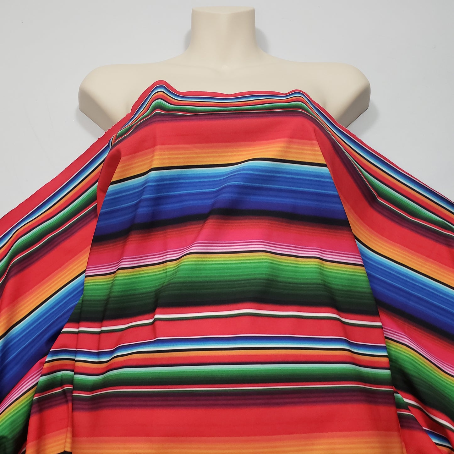 Colorful Mexican Sarape Stripes Print 4 Way Stretch Opaque Swimwear Nylon Spandex Fabric