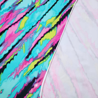 Vibrant Abstract Print Nylon Spandex Fabric