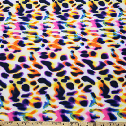 Abstract Fuzzy Animal Print 4-Way Stretch Nylon Spandex Swimsuit Fabric