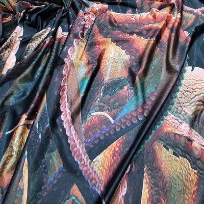 Jumbo Octopus Print 4-Way Stretch Poly Spandex Fabric – Bold Ocean Design