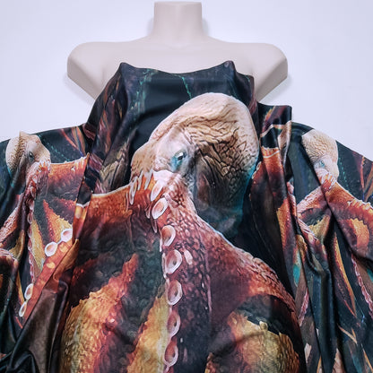 Jumbo Octopus Print 4-Way Stretch Poly Spandex Fabric – Bold Ocean Design