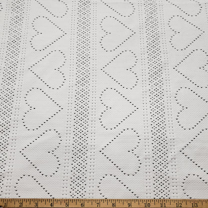 Off White Faux Crochet 4-Way Stretch Nylon Spandex Fabric
