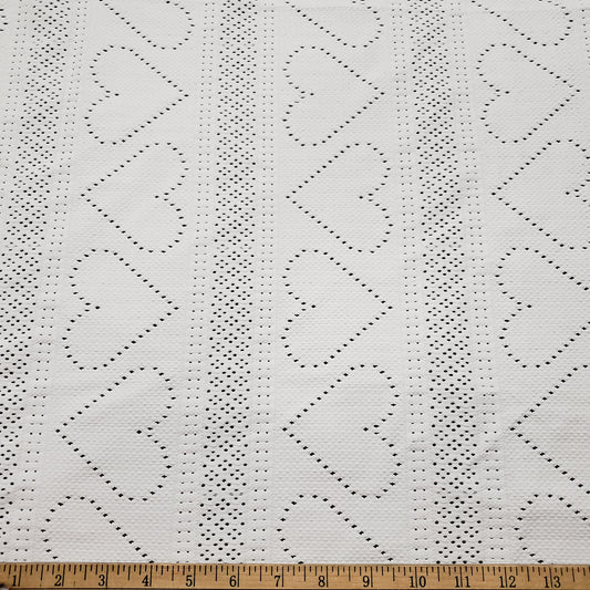 Off White Faux Crochet 4-Way Stretch Nylon Spandex Fabric