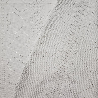 Off White Faux Crochet 4-Way Stretch Nylon Spandex Fabric