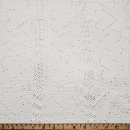 Off White Faux Crochet 4-Way Stretch Nylon Spandex Fabric