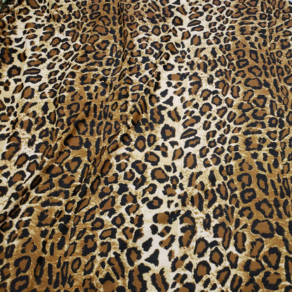 Luxury Leopard Print 4-Way Stretch Nylon Spandex Fabric