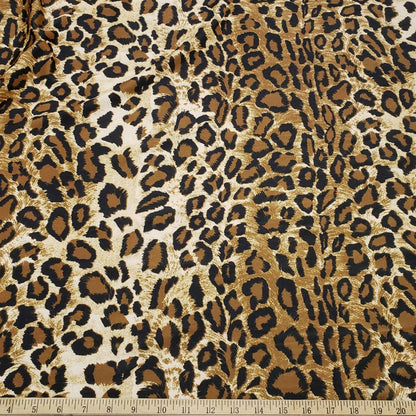Luxury Leopard Print 4-Way Stretch Nylon Spandex Fabric