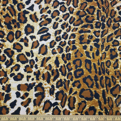 Luxury Leopard Print 4-Way Stretch Nylon Spandex Fabric