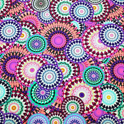 Beautiful Mandalas UV/Blacklight Reactive Swimsuit Nylon Spandex Fabric