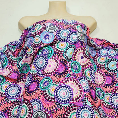 Beautiful Mandalas UV/Blacklight Reactive Swimsuit Nylon Spandex Fabric