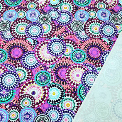 Beautiful Mandalas UV/Blacklight Reactive Swimsuit Nylon Spandex Fabric