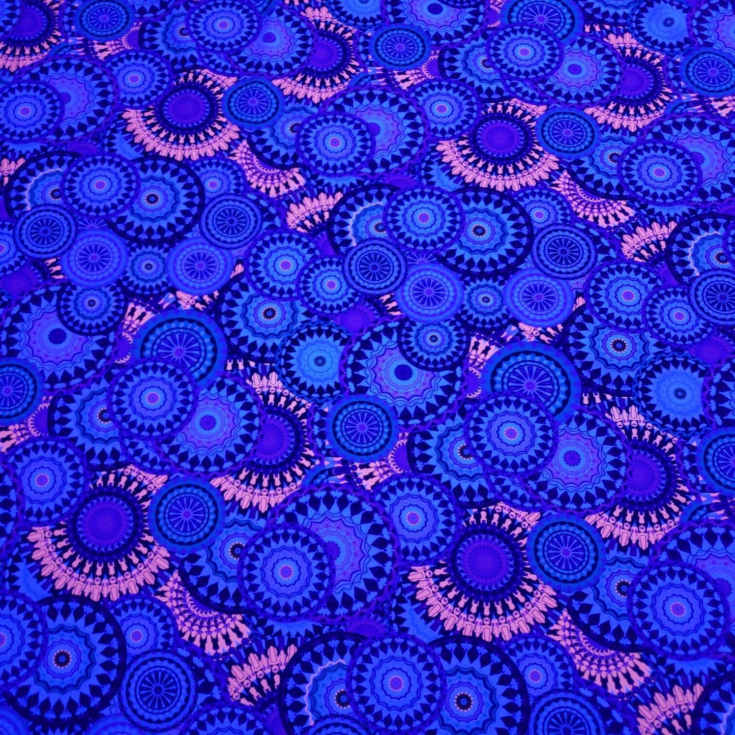 Beautiful Mandalas UV/Blacklight Reactive Swimsuit Nylon Spandex Fabric
