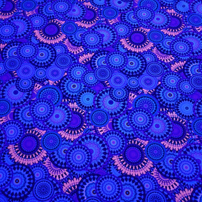 Beautiful Mandalas UV/Blacklight Reactive Swimsuit Nylon Spandex Fabric