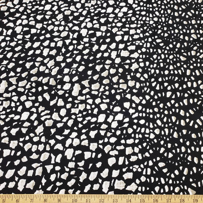 Abstract Rocks and Orange Border Waves Print Bikini Swimsuit Nylon Spandex Fabric