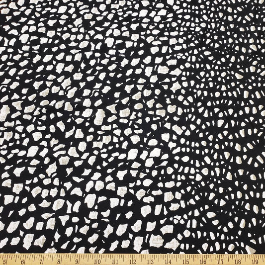 Abstract Rocks and Orange Border Waves Print Bikini Swimsuit Nylon Spandex Fabric