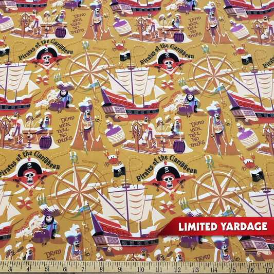 Ghost Pirates Spandex Fabric