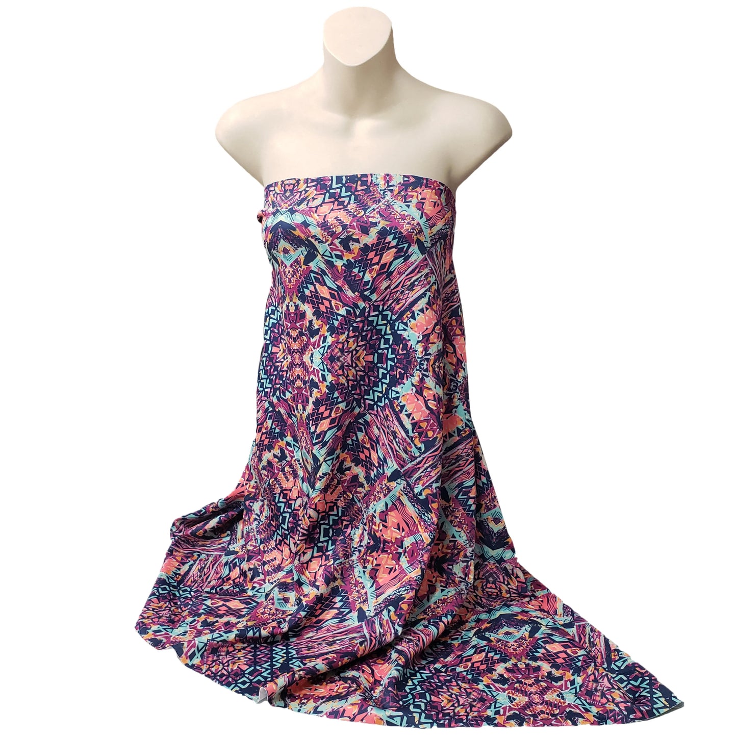 Abstract Tribal 2-Way Stretch Nylon Spandex Fabric