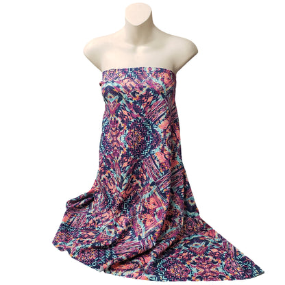 Abstract Tribal 2-Way Stretch Nylon Spandex Fabric