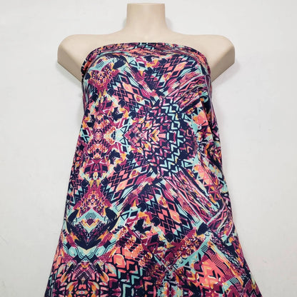 Abstract Tribal 2-Way Stretch Nylon Spandex Fabric