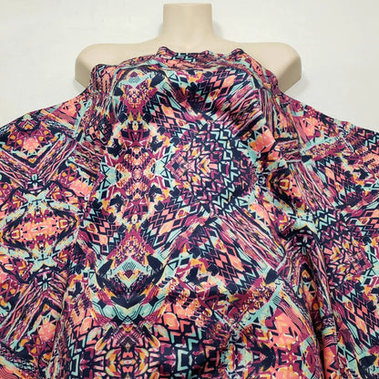 Abstract Tribal 2-Way Stretch Nylon Spandex Fabric
