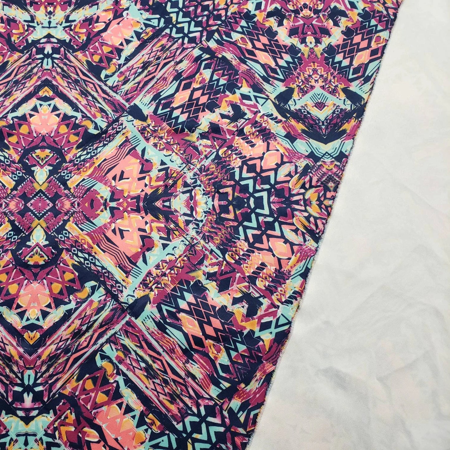 Abstract Tribal 2-Way Stretch Nylon Spandex Fabric