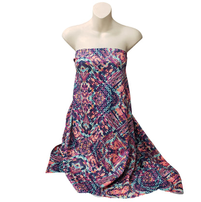 Abstract Tribal 2-Way Stretch Nylon Spandex Fabric
