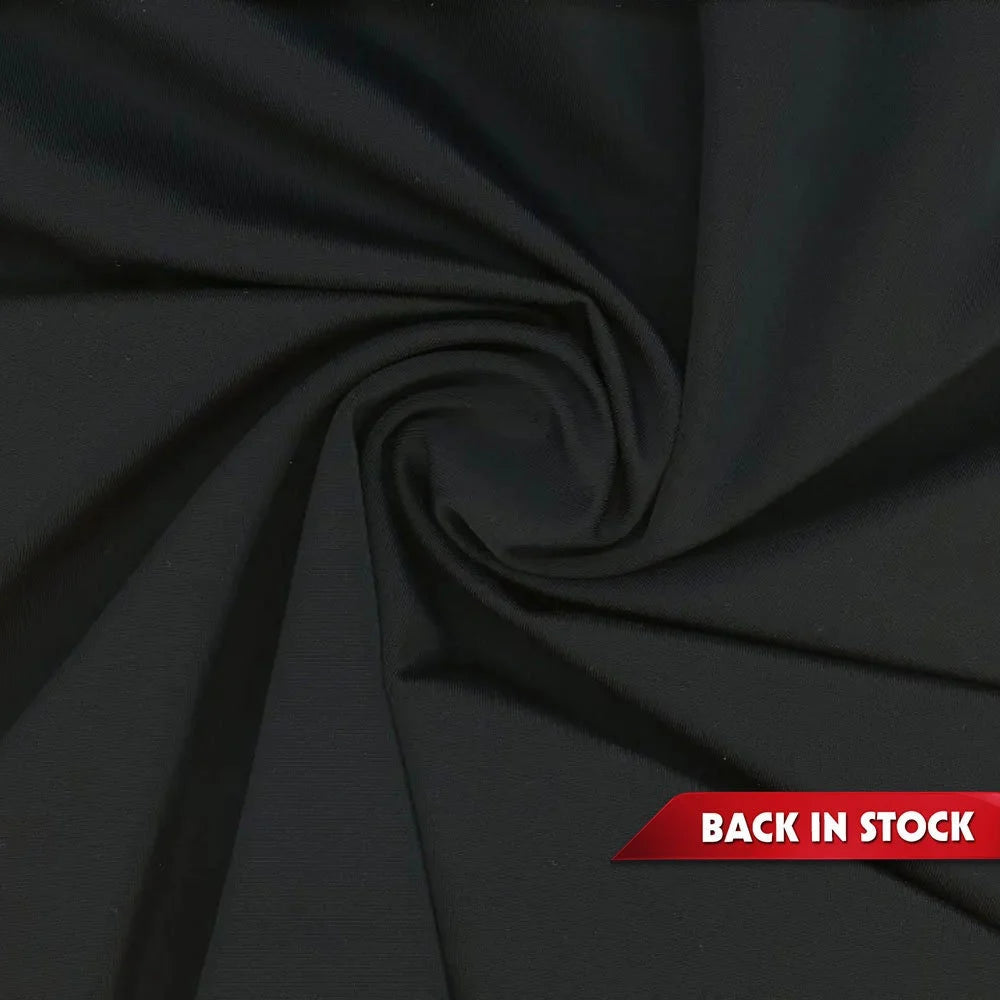 Black 4-Way Stretch Nylon Spandex Fabric