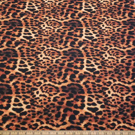 Jaguar Animal Print Faux Fur Look – 4-Way Stretch Poly Spandex Fabric