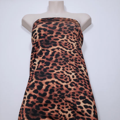 Jaguar Animal Print Faux Fur Look – 4-Way Stretch Poly Spandex Fabric