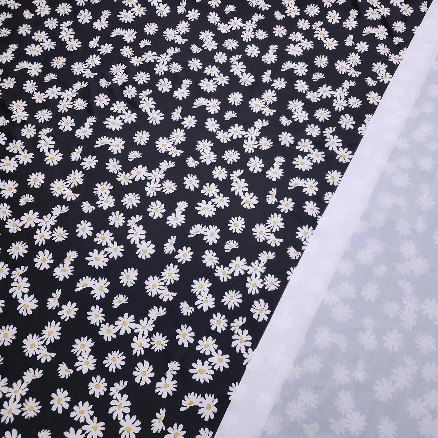 Tossed Daisies Print – 4-Way Stretch Nylon Spandex Fabric