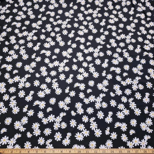 Tossed Daisies Print – 4-Way Stretch Nylon Spandex Fabric
