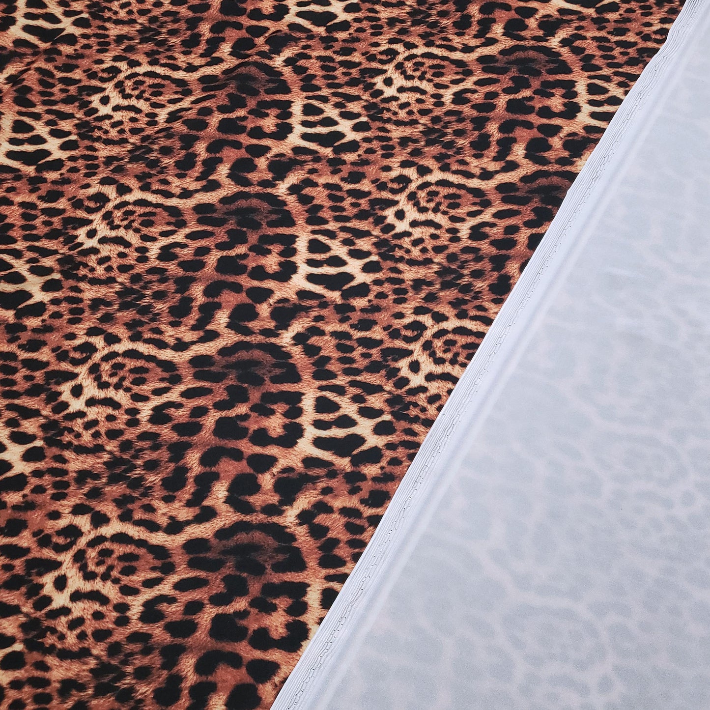 Jaguar Animal Print Faux Fur Look – 4-Way Stretch Poly Spandex Fabric
