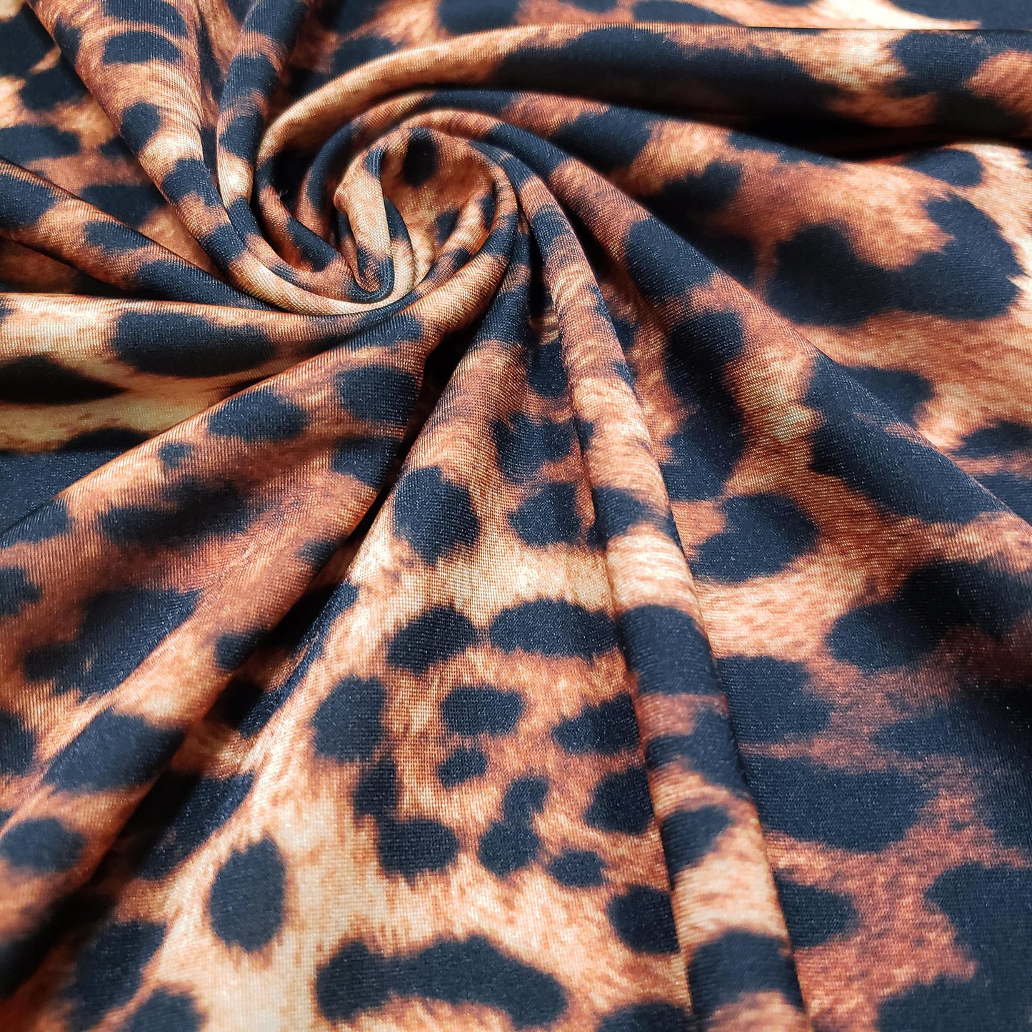 Jaguar Animal Print Faux Fur Look – 4-Way Stretch Poly Spandex Fabric