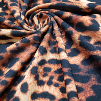 Jaguar Animal Print Faux Fur Look – 4-Way Stretch Poly Spandex Fabric