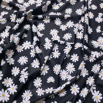 Tossed Daisies Print – 4-Way Stretch Nylon Spandex Fabric