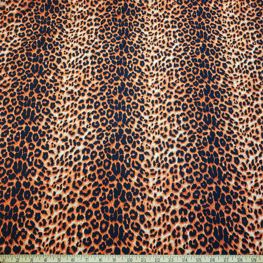 Fiery Jaguar Animal Print Spandex Fabric