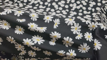 Tossed Daisies Print – 4-Way Stretch Nylon Spandex Fabric